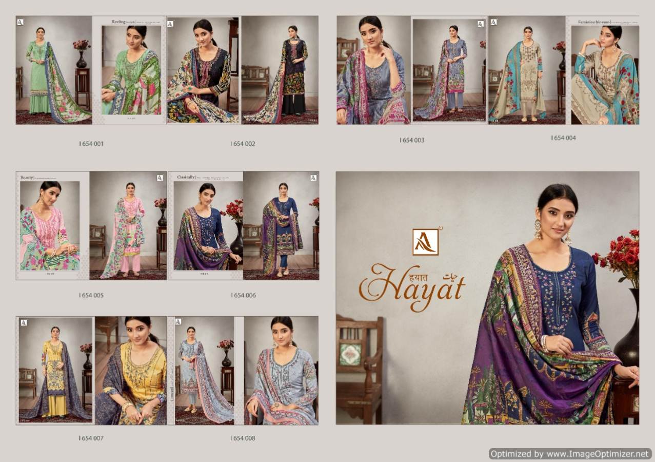 Alok Hayat 2 Pure Jam Digital Printed Designer Party Wear Embroidered and Swarovski work Dress Material